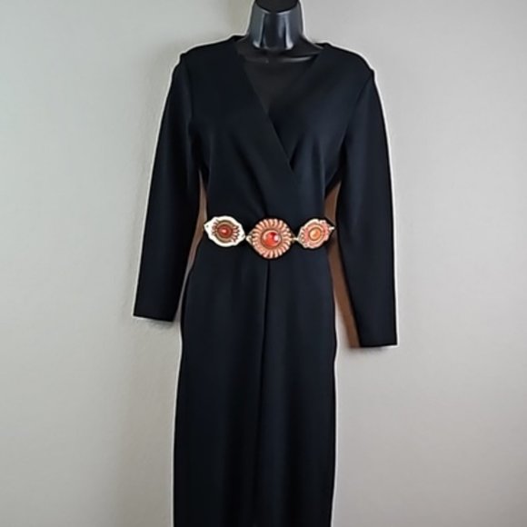 Chico's | NWT Women's Multi Avery Beaded Gold Chain Leather Belt Sz S/M - Picture 2 of 13